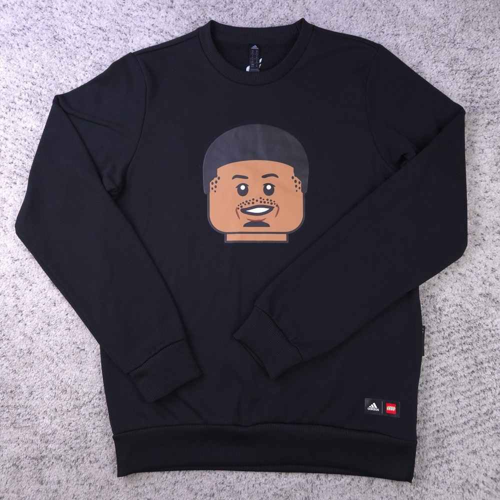 Adidas Lego Dame Sweatshirt Mens XS Pullover Crew Neck Blocks Damian Lillard